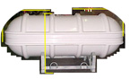 Round Container on Cradle