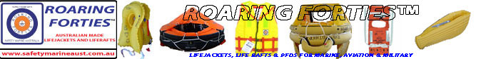 ROARING FORTIES™ Australian Made Life Rafts and Lifejackets